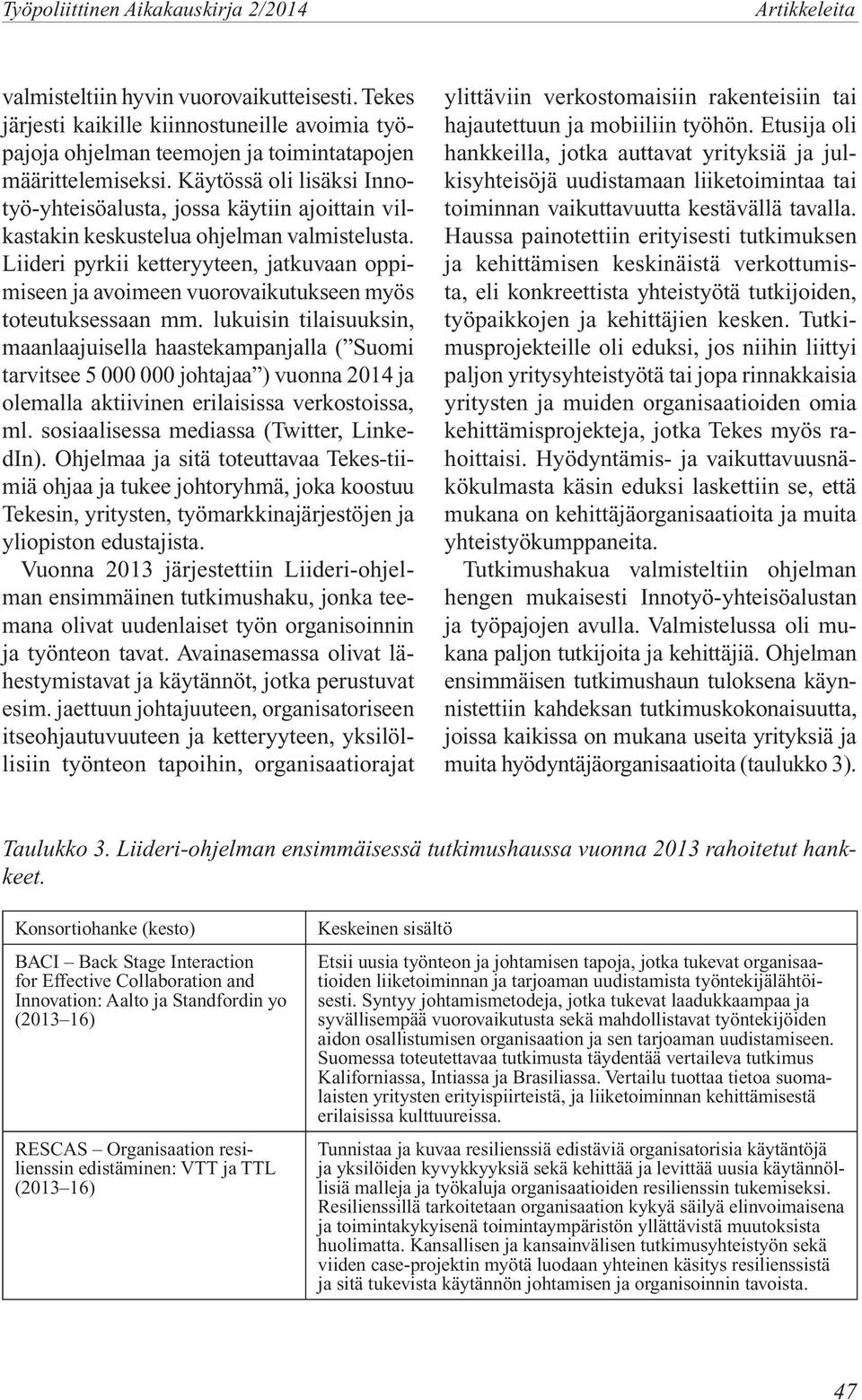 Käytössä oli lisäksi Innotyö-yhteisöalusta, jossa käytiin ajoittain vilkastakin keskustelua ohjelman valmistelusta.