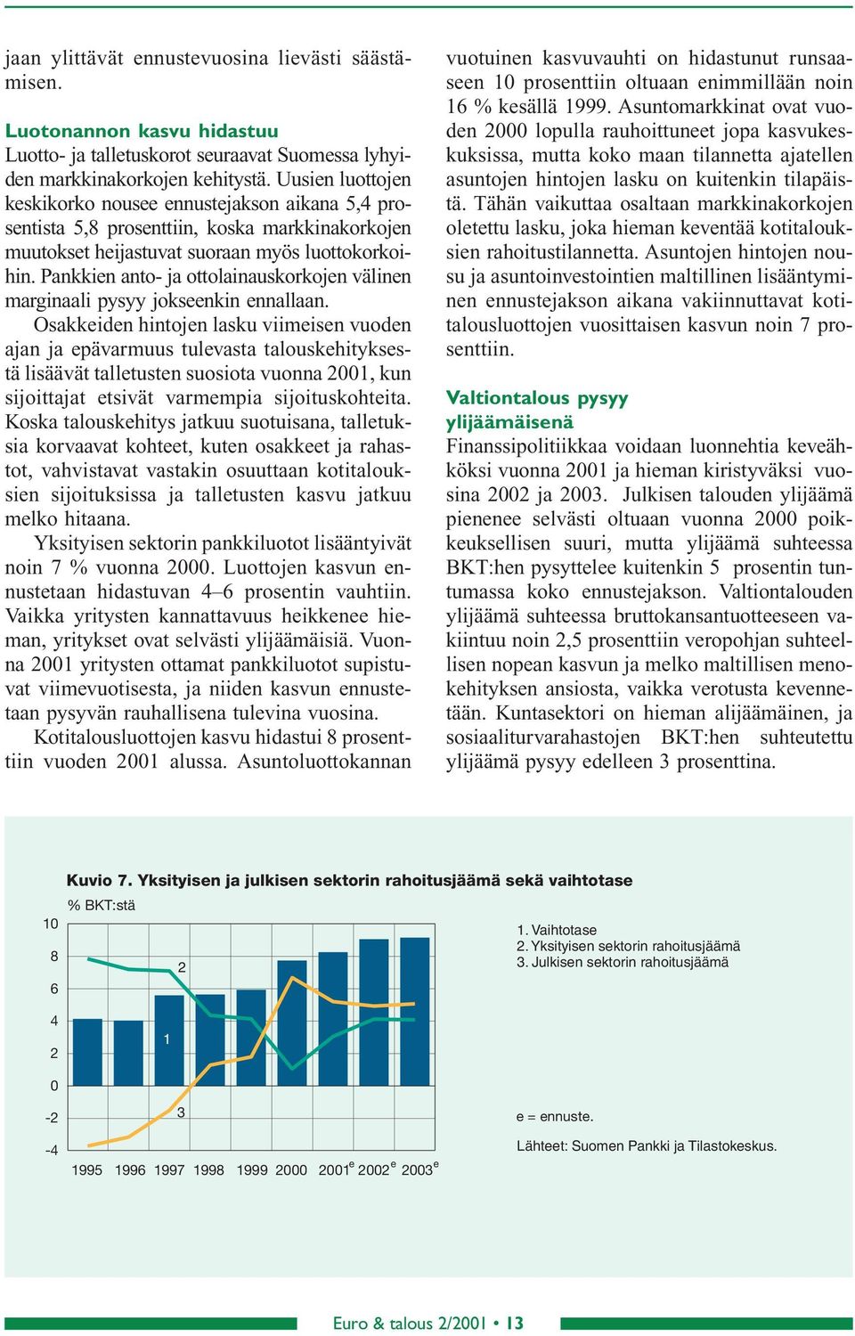 Pankkien anto- ja ottolainauskorkojen välinen marginaali pysyy jokseenkin ennallaan.