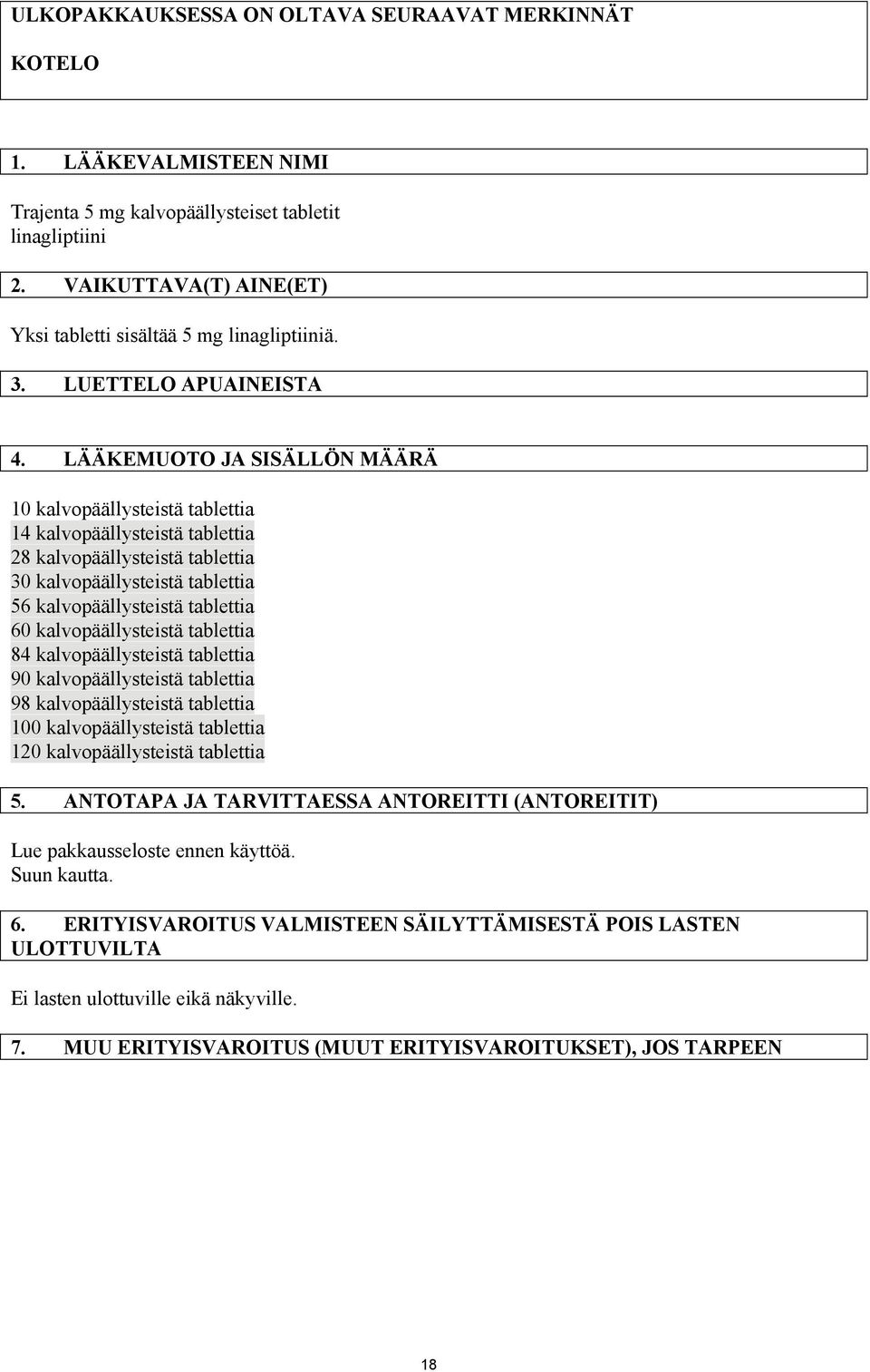 LÄÄKEMUOTO JA SISÄLLÖN MÄÄRÄ 10 kalvopäällysteistä tablettia 14 kalvopäällysteistä tablettia 28 kalvopäällysteistä tablettia 30 kalvopäällysteistä tablettia 56 kalvopäällysteistä tablettia 60