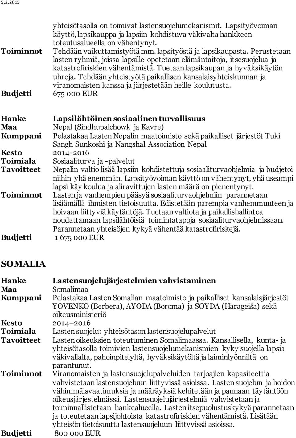 Tuetaan lapsikaupan ja hyväksikäytön uhreja. Tehdään yhteistyötä paikallisen kansalaisyhteiskunnan ja viranomaisten kanssa ja järjestetään heille koulutusta.