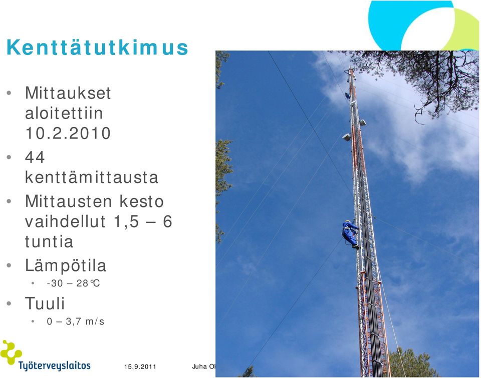 10 44 kenttämittausta Mittausten
