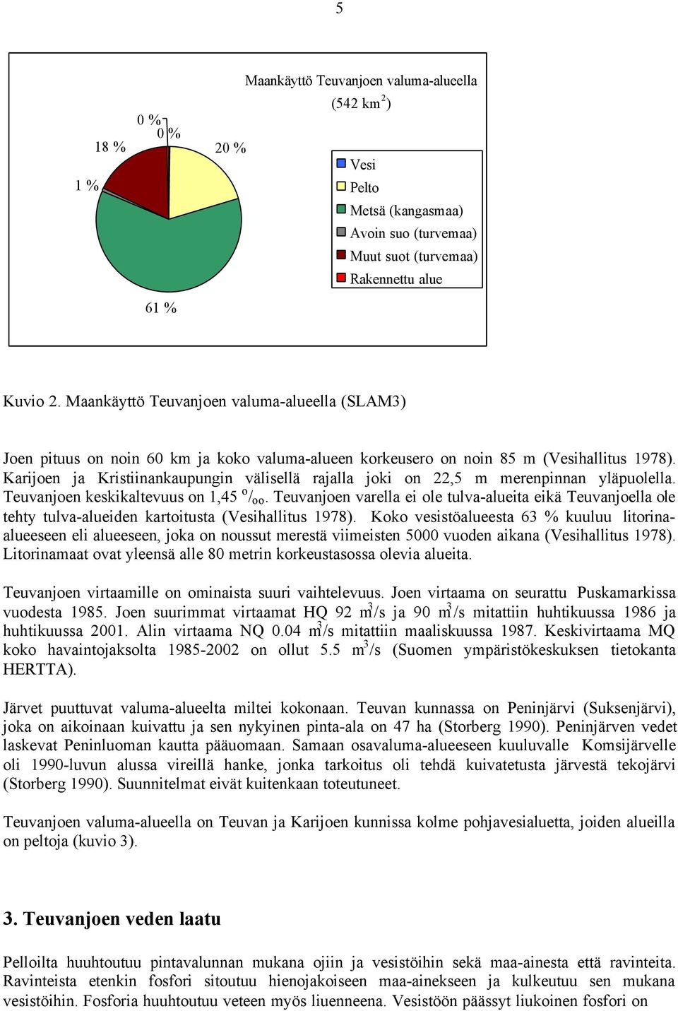 Karijoen ja Kristiinankaupungin välisellä rajalla joki on 22,5 m merenpinnan yläpuolella. Teuvanjoen keskikaltevuus on 1,45 o / oo.