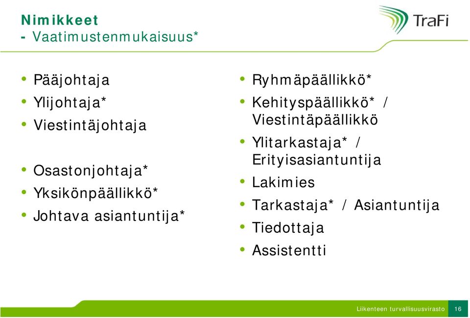 Ylitarkastaja* / Eit Erityisasiantuntijai i t tij Osastonjohtaja* Lakimies