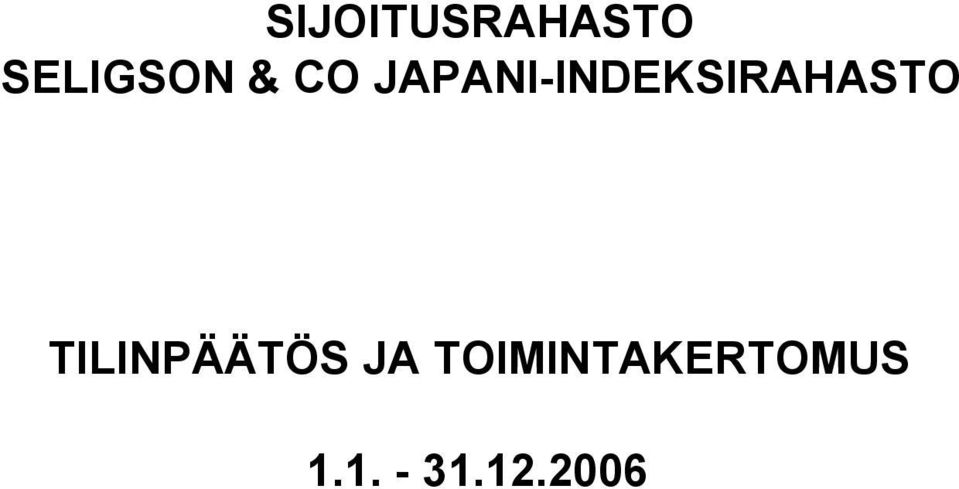 JAPANI-INDEKSIRAHASTO