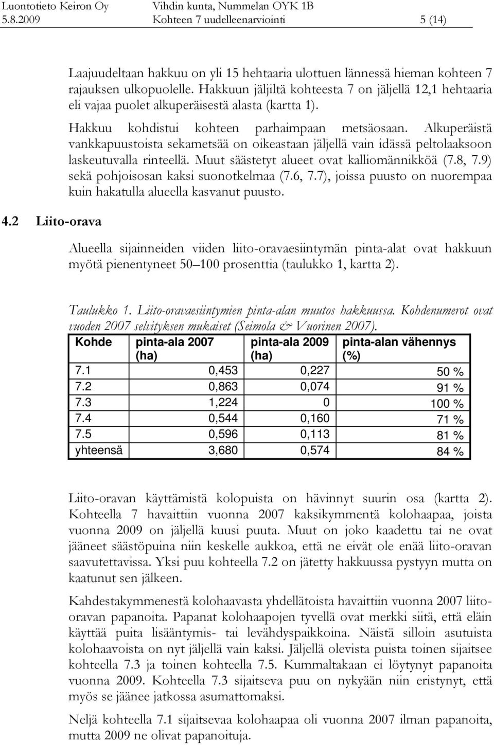 Alkuperäistä vankkapuustoista sekametsää on oikeastaan jäljellä vain idässä peltolaaksoon laskeutuvalla rinteellä. Muut säästetyt alueet ovat kalliomännikköä (7.8, 7.