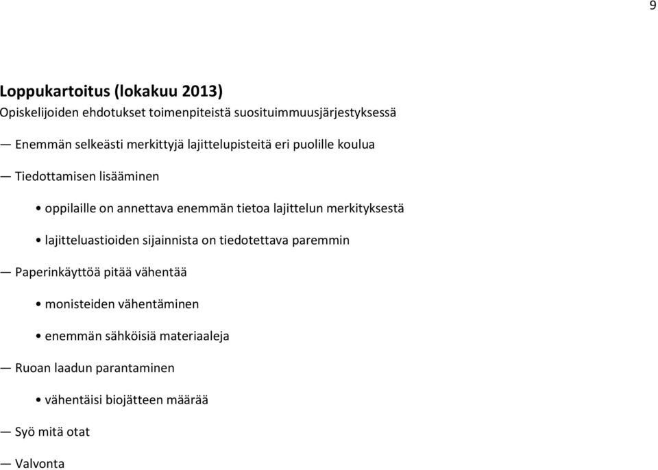 lajittelun merkityksestä lajitteluastioiden sijainnista on tiedotettava paremmin Paperinkäyttöä pitää vähentää