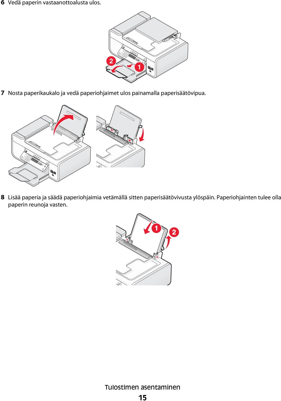 paperisäätövipua.