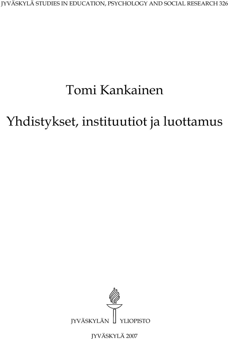 Tomi Kankainen Yhdistykset,