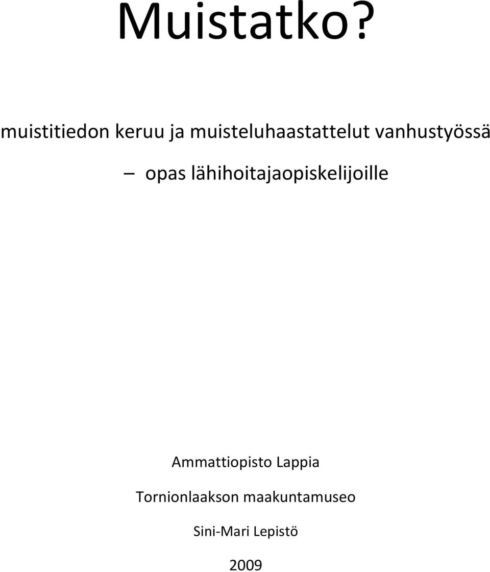 vanhustyössä opas