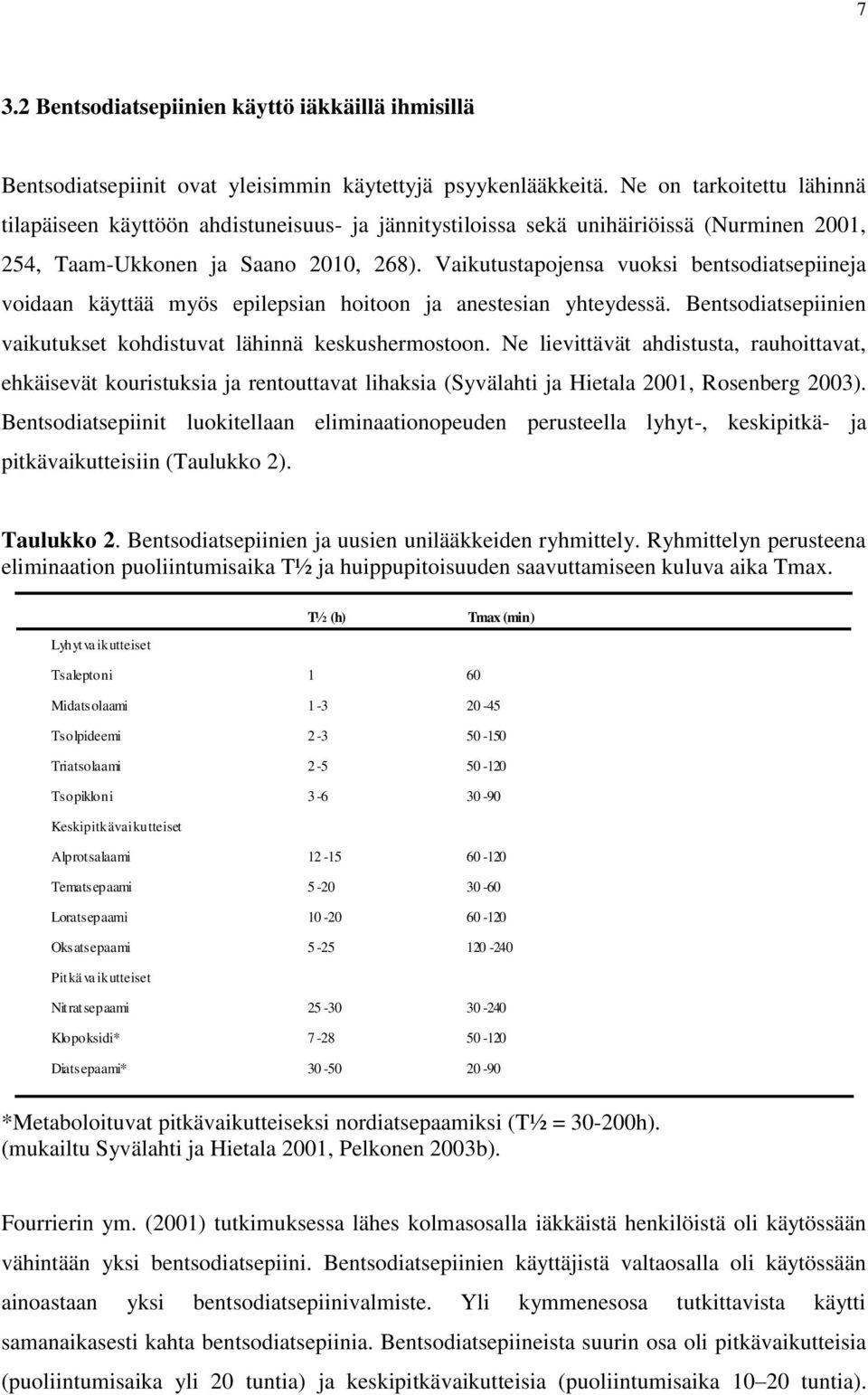 Vaikutustapojensa vuoksi bentsodiatsepiineja voidaan käyttää myös epilepsian hoitoon ja anestesian yhteydessä. Bentsodiatsepiinien vaikutukset kohdistuvat lähinnä keskushermostoon.