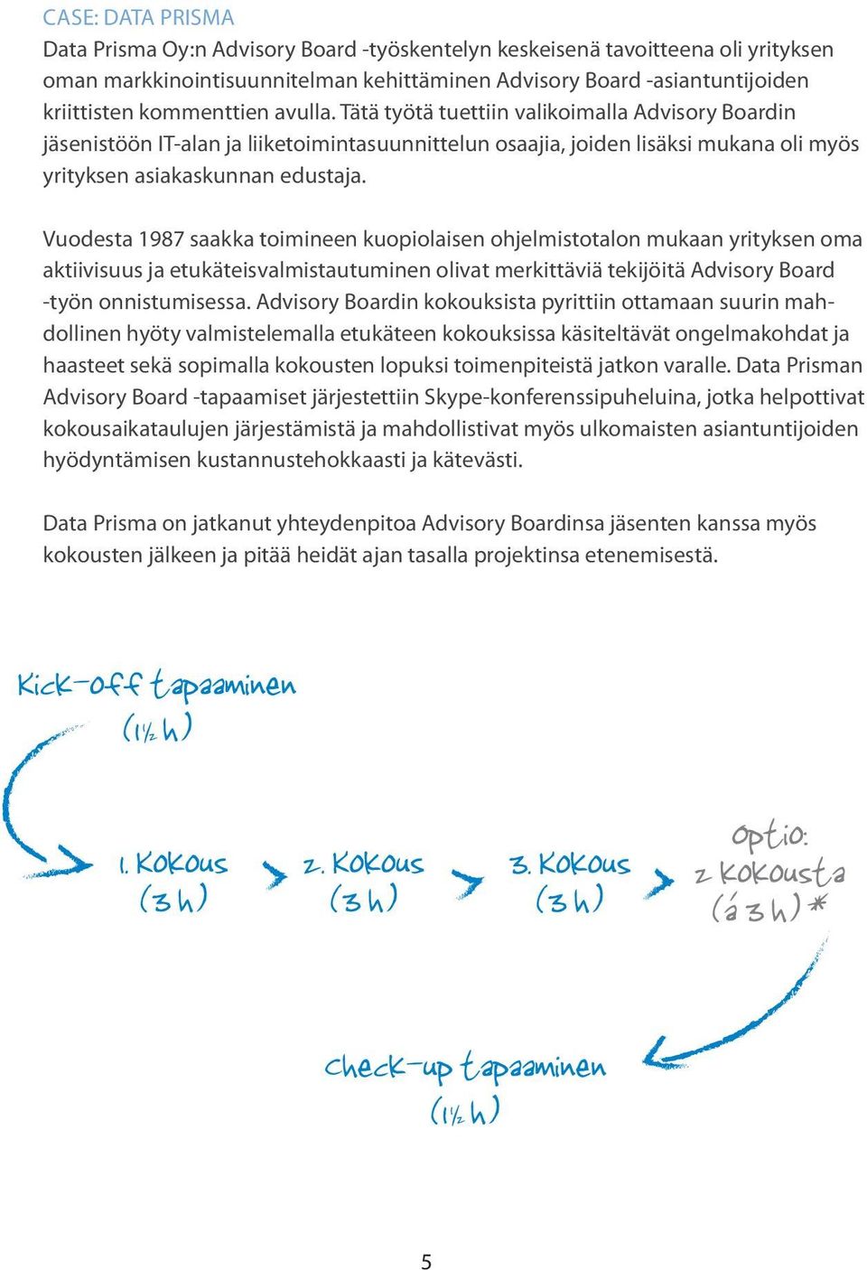 Vuodesta 1987 saakka toimineen kuopiolaisen ohjelmistotalon mukaan yrityksen oma aktiivisuus ja etukäteisvalmistautuminen olivat merkittäviä tekijöitä Advisory Board -työn onnistumisessa.