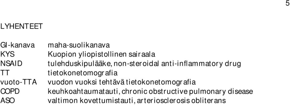 tietokonetomografia vuodon vuoksi tehtävä tietokonetomografia keuhkoahtaumatauti,