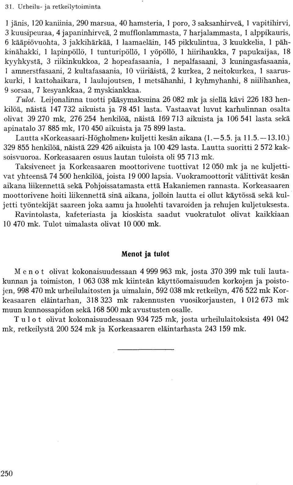 nepalfasaani, 3 kuningasfasaania, 1 amnerstfasaani, 2 kultafasaania, 10 viiriäistä, 2 kurkea, 2 neitokurkea, 1 saaruskurki, 1 kattohaikara, 1 laulujoutsen, 1 metsähanhi, 1 kyhmyhanhi, 8 niilihanhea,