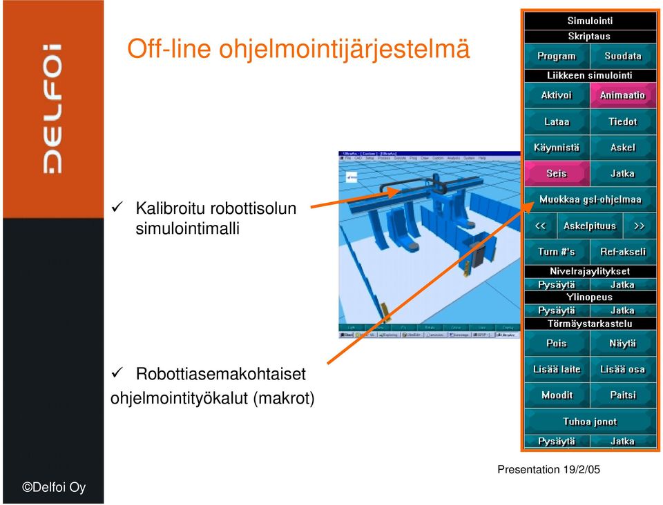 Kalibroitu robottisolun