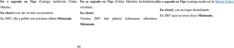 En or sagrado en Vigo (Códax Martinin keskiaikainenen o sagrado en Vigo (cantiga medieval de Martín