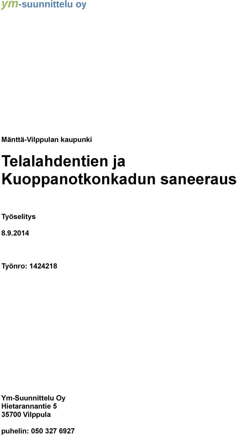 Työselitys 8.9.
