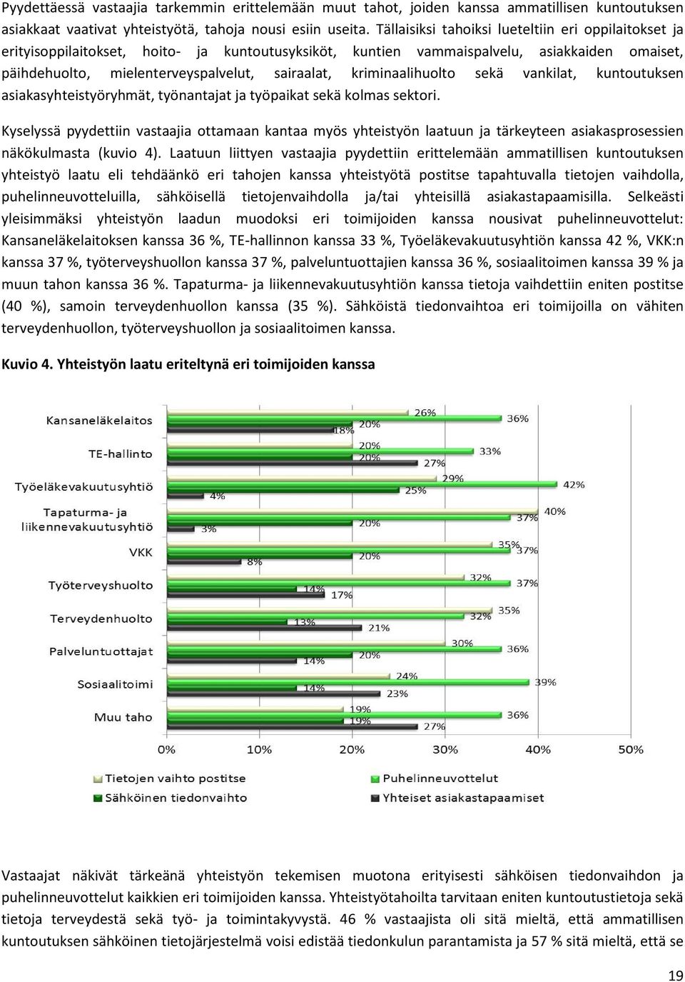 kriminaalihuolto sekä vankilat, kuntoutuksen asiakasyhteistyöryhmät, työnantajat ja työpaikat sekä kolmas sektori.