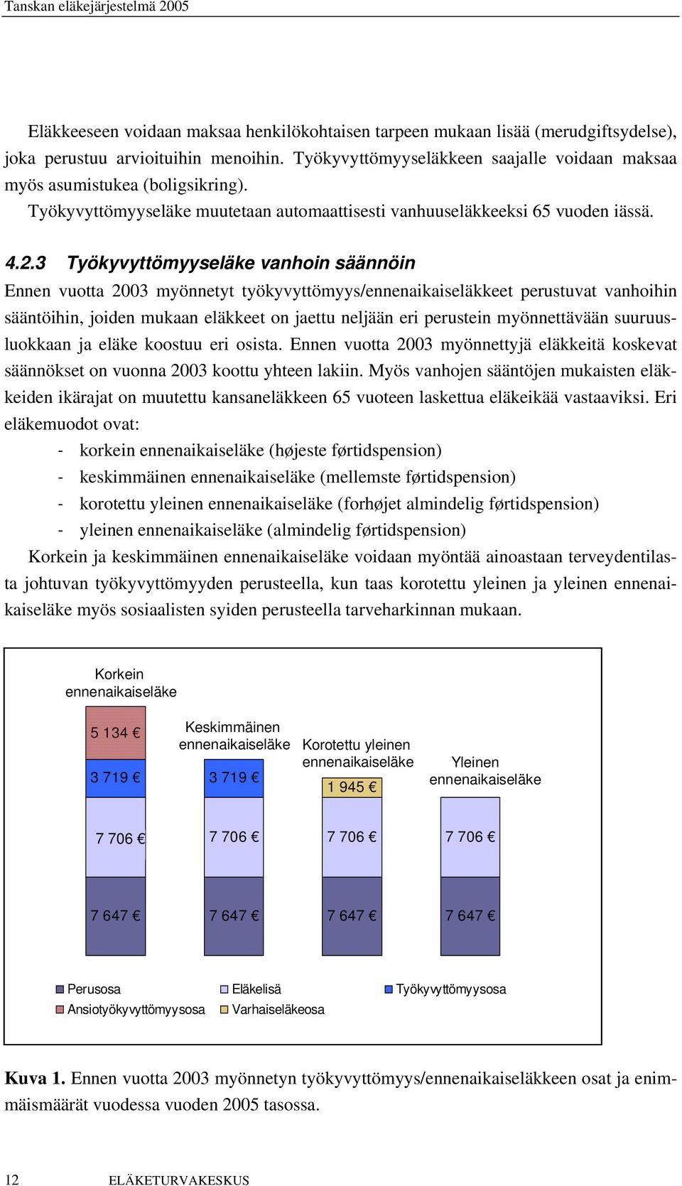 3 Työkyvyttömyyseläke vanhoin säännöin Ennen vuotta 2003 myönnetyt työkyvyttömyys/ennenaikaiseläkkeet perustuvat vanhoihin sääntöihin, joiden mukaan eläkkeet on jaettu neljään eri perustein