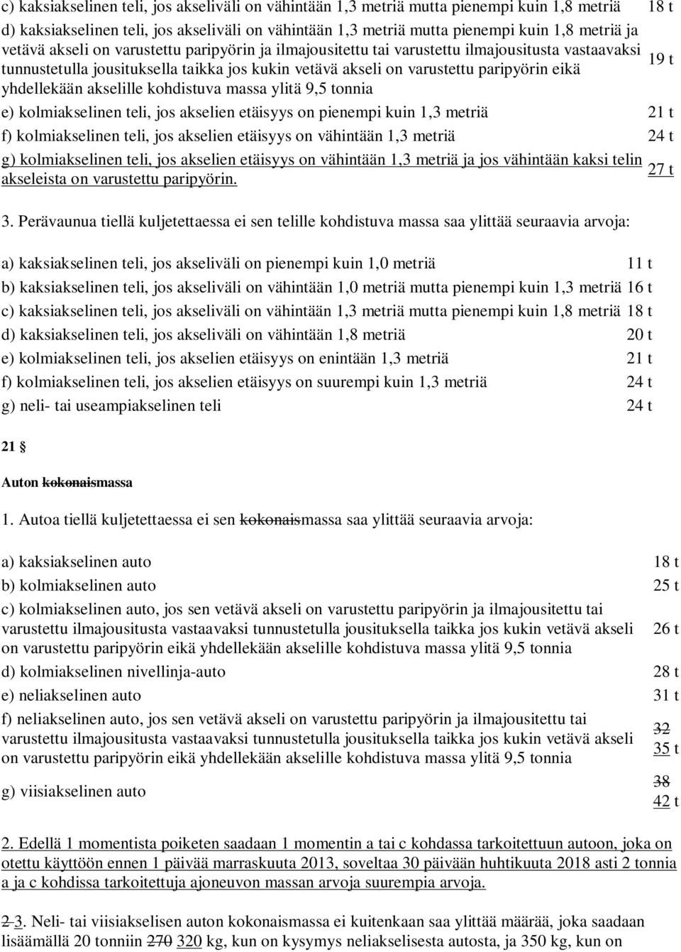 koliakselinen eli, jos akselien eäisyys on pienepi kuin 1,3 eriä 21 f) koliakselinen eli, jos akselien eäisyys on vähinään 1,3 eriä 24 g) koliakselinen eli, jos akselien eäisyys on vähinään 1,3 eriä