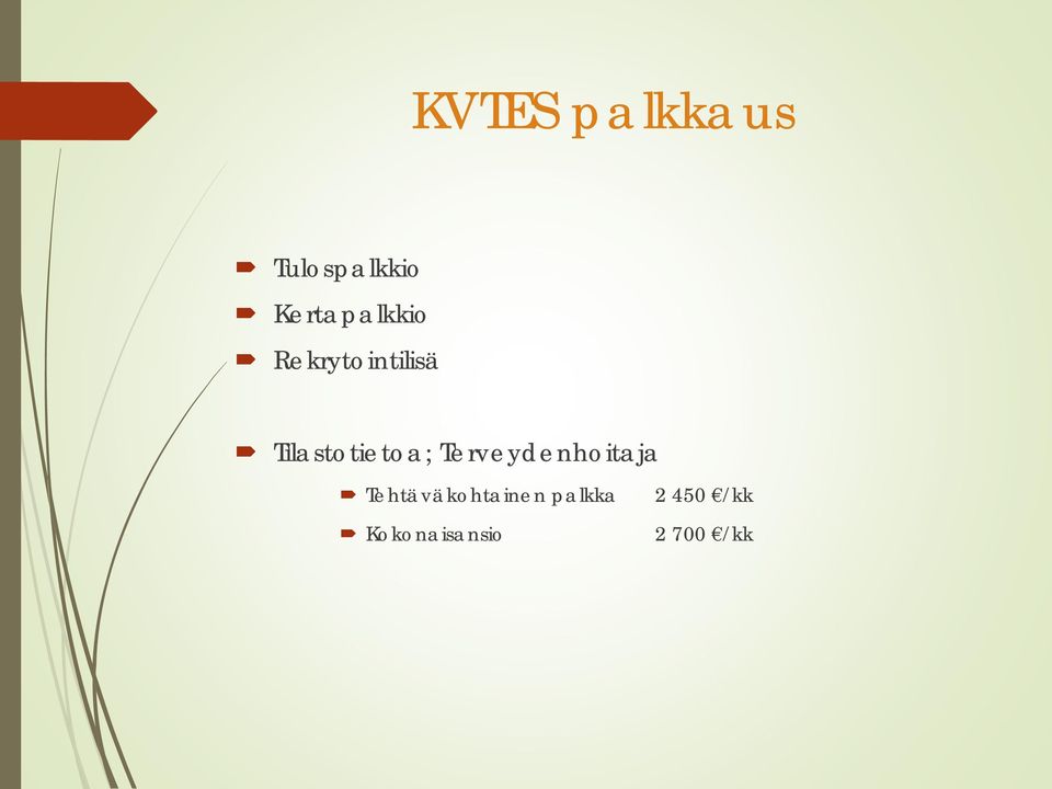Tilastotietoa; Terveydenhoitaja