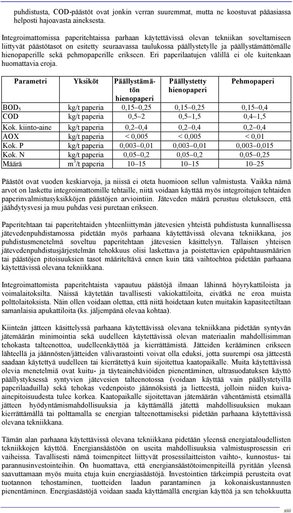 sekä pehmopaperille erikseen. Eri paperilaatujen välillä ei ole kuitenkaan huomattavia eroja.