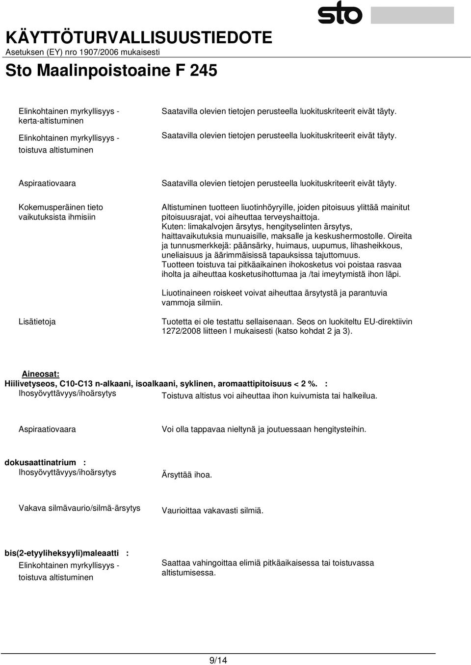 Oireita ja tunnusmerkkejä: päänsärky, huimaus, uupumus, lihasheikkous, uneliaisuus ja äärimmäisissä tapauksissa tajuttomuus.