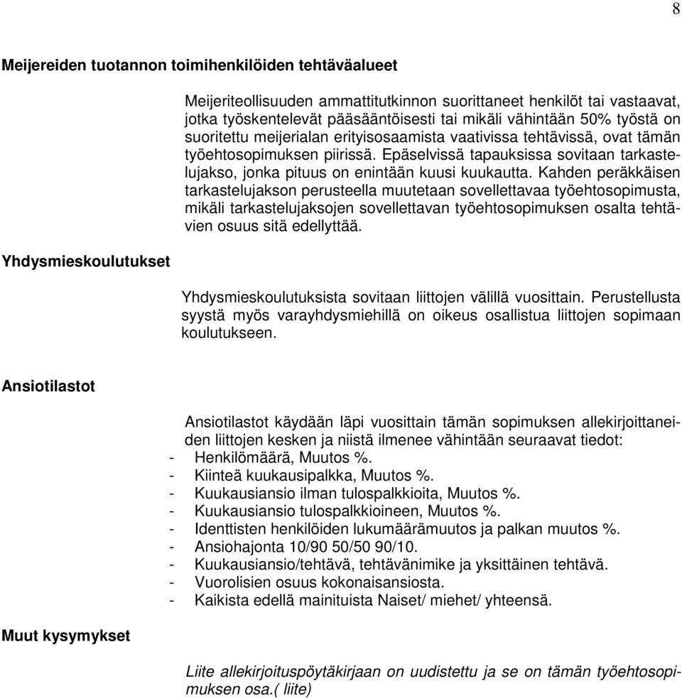 Epäselvissä tapauksissa sovitaan tarkastelujakso, jonka pituus on enintään kuusi kuukautta.