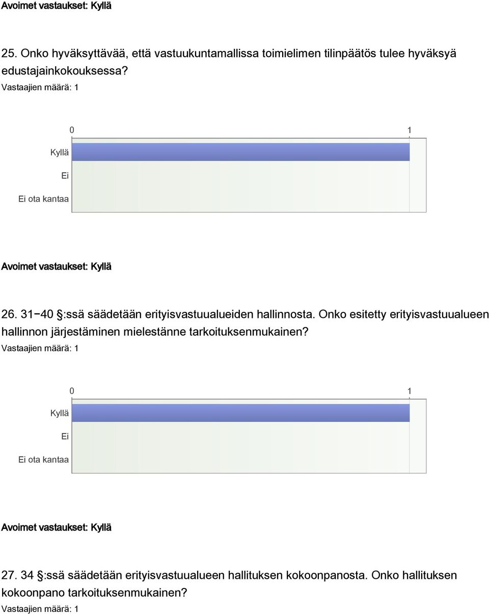 ota kantaa Avoimet vastaukset: 26. 31 40 :ssä säädetään erityisvastuualueiden hallinnosta.