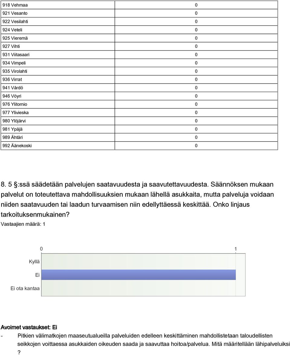 Säännöksen mukaan palvelut on toteutettava mahdollisuuksien mukaan lähellä asukkaita, mutta palveluja voidaan niiden saatavuuden tai laadun turvaamisen niin edellyttäessä keskittää.