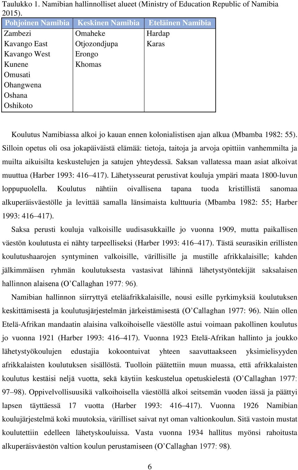 alkoi jo kauan ennen kolonialistisen ajan alkua (Mbamba 1982: 55).