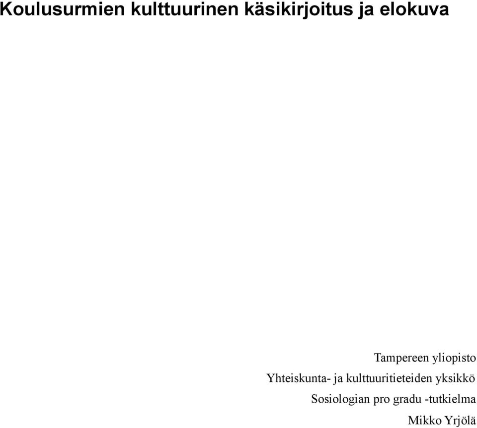 Yhteiskunta- ja kulttuuritieteiden