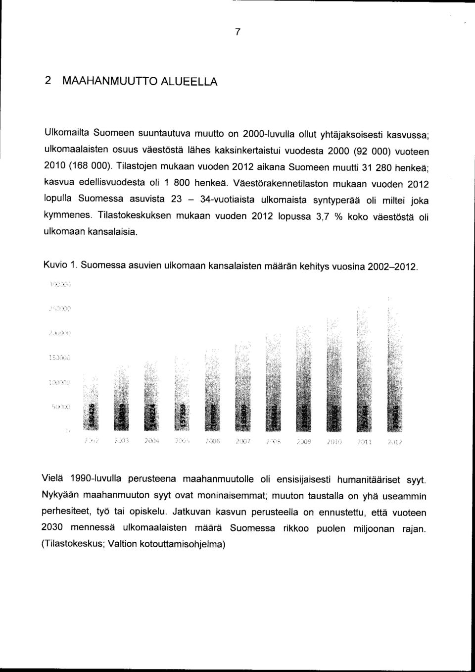 Väestörakennetilaston mukaan vuoden 2012 lopulla Suomessa asuvista 23-34-vuotiaista ulkomaista syntyperää oli miltei joka kymmenes.