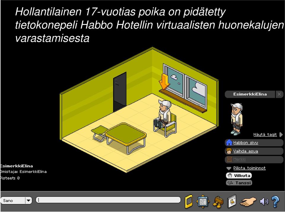 tietokonepeli Habbo Hotellin