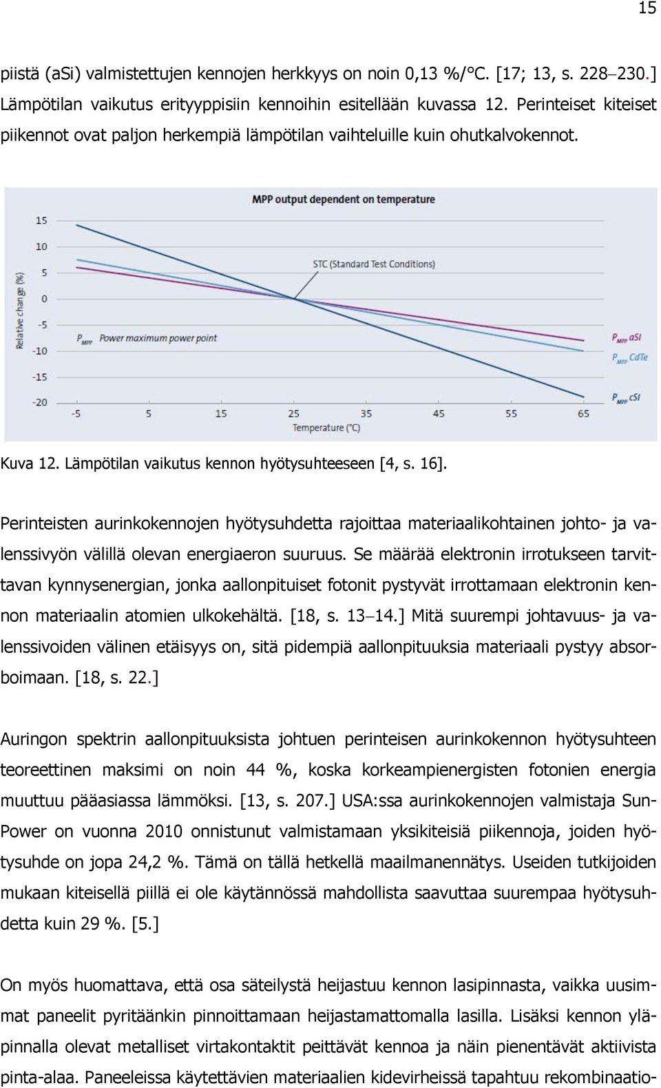 Perinteisten aurinkokennojen hyötysuhdetta rajoittaa materiaalikohtainen johto- ja valenssivyön välillä olevan energiaeron suuruus.