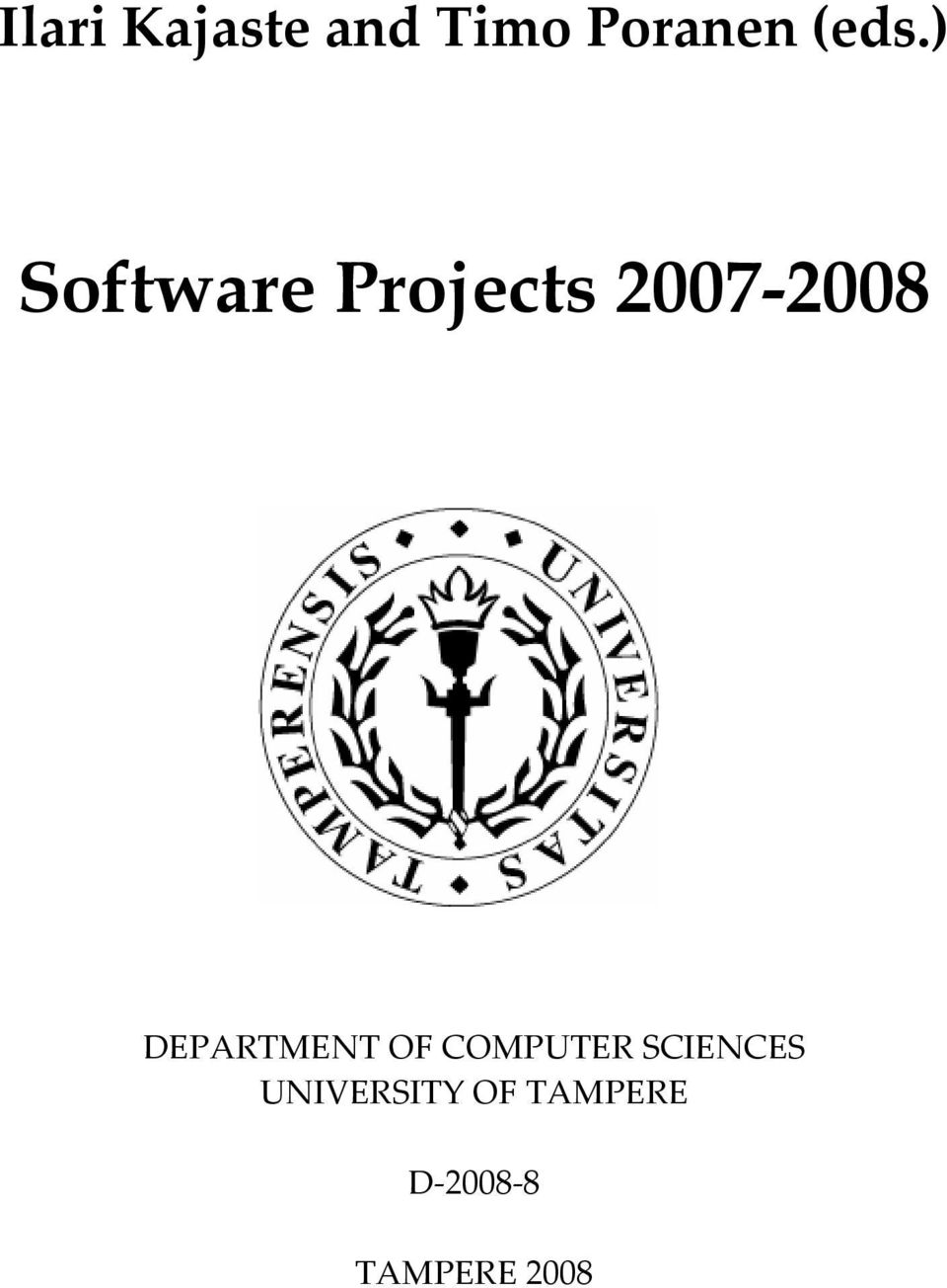 DEPARTMENT OF COMPUTER SCIENCES