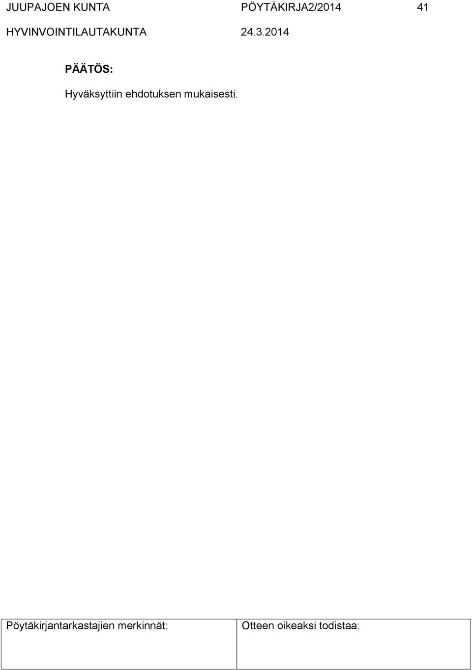 PÄÄTÖS: