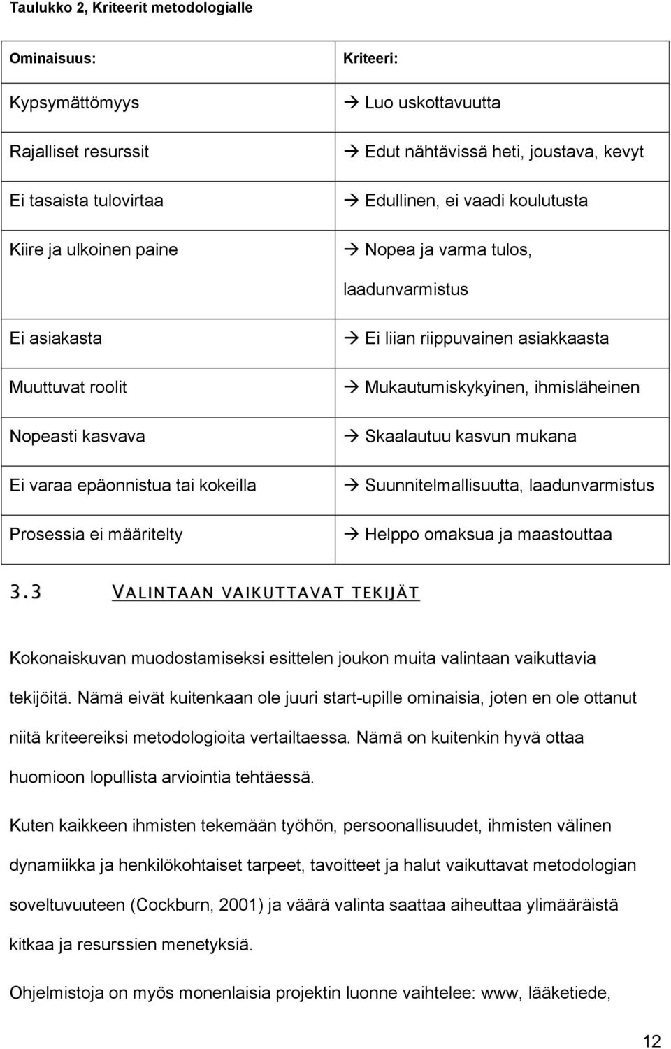 asiakkaasta Mukautumiskykyinen, ihmisläheinen Skaalautuu kasvun mukana Suunnitelmallisuutta, laadunvarmistus Helppo omaksua ja maastouttaa 3.