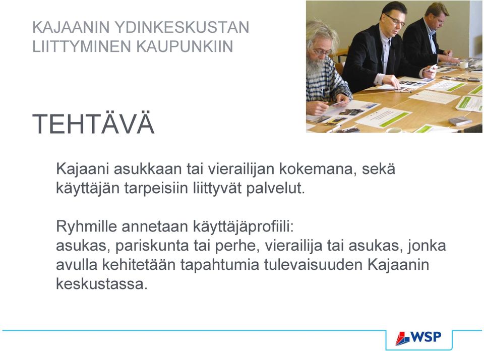 Ryhmille annetaan käyttäjäprofiili: asukas, pariskunta tai perhe,