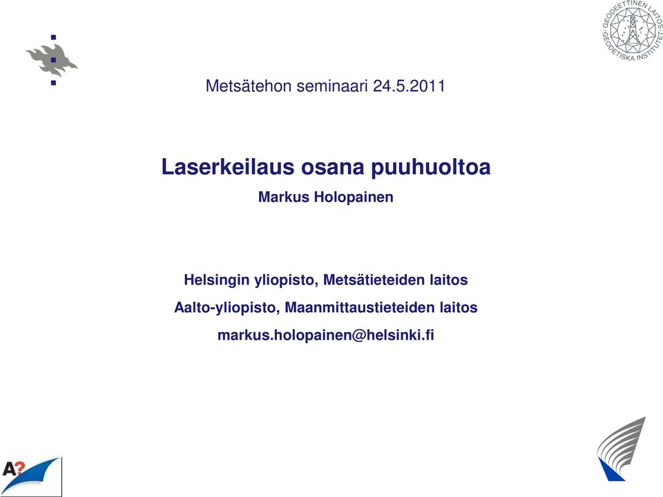 Holopainen Helsingin yliopisto, Metsätieteiden