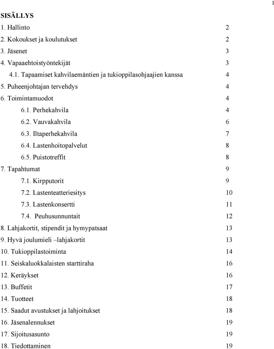 2. Lastenteatteriesitys 10 7.3. Lastenkonsertti 11 7.4. Peuhusunnuntait 12 8. Lahjakortit, stipendit ja hymypatsaat 13 9. Hyvä joulumieli lahjakortit 13 10. Tukioppilastoiminta 14 11.