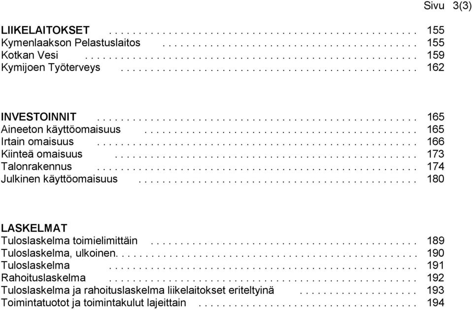 ..................................................... 166 Kiinteä omaisuus................................................... 173 Talonrakennus...................................................... 174 Julkinen käyttöomaisuus.