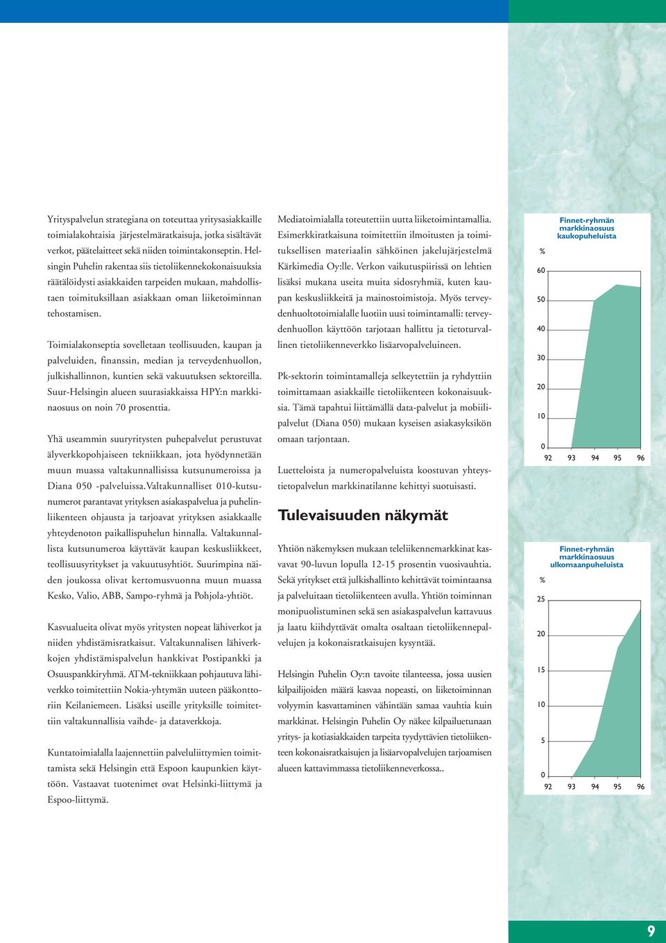 Toimialakonseptia sovelletaan teollisuuden, kaupan ja palveluiden, finanssin, median ja terveydenhuollon, julkishallinnon, kuntien sekä vakuutuksen sektoreilla.