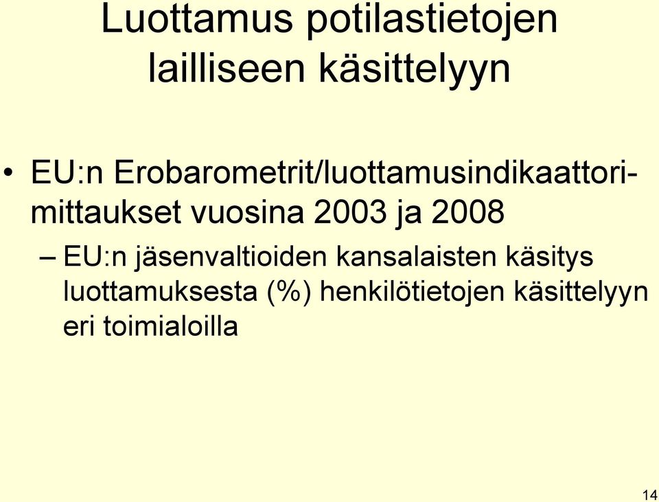 2003 ja 2008 EU:n jäsenvaltioiden kansalaisten käsitys