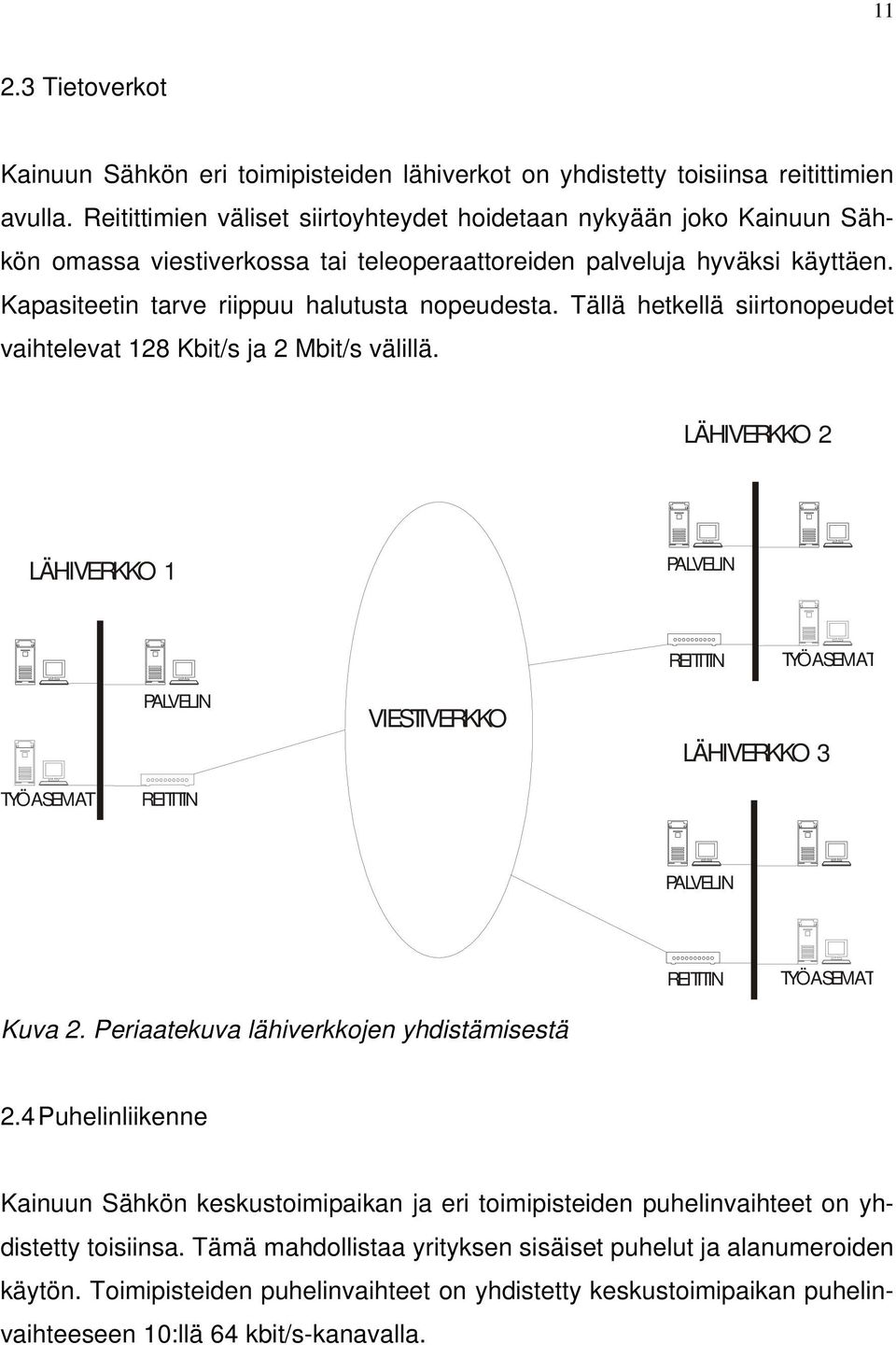 Tällä hetkellä siirtonopeudet vaihtelevat 128 Kbit/s ja 2 Mbit/s välillä.