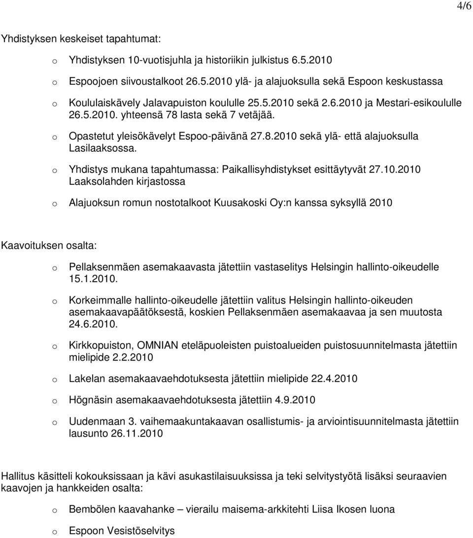 Yhdistys mukana tapahtumassa: Paikallisyhdistykset esittäytyvät 27.10.