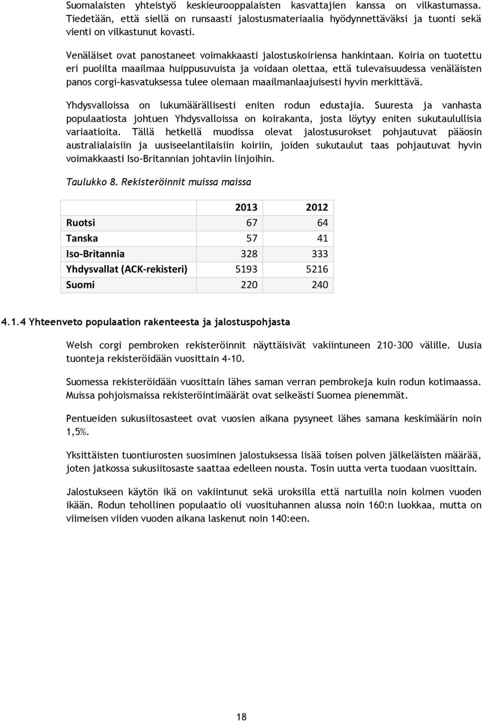 Koiria on tuotettu eri puolilta maailmaa huippusuvuista ja voidaan olettaa, että tulevaisuudessa venäläisten panos corgi-kasvatuksessa tulee olemaan maailmanlaajuisesti hyvin merkittävä.