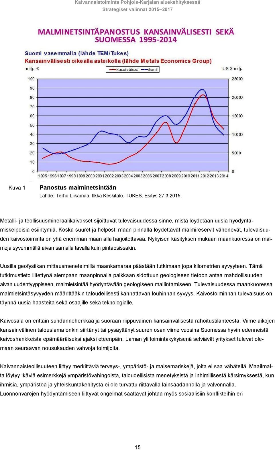 Koska suuret ja helposti maan pinnalta löydettävät malmireservit vähenevät, tulevaisuuden kaivostoiminta on yhä enemmän maan alla harjoitettavaa.