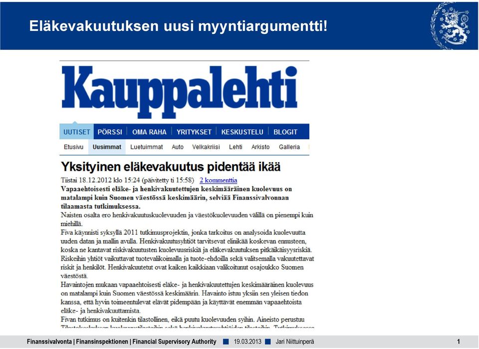 Finanssivalvonta