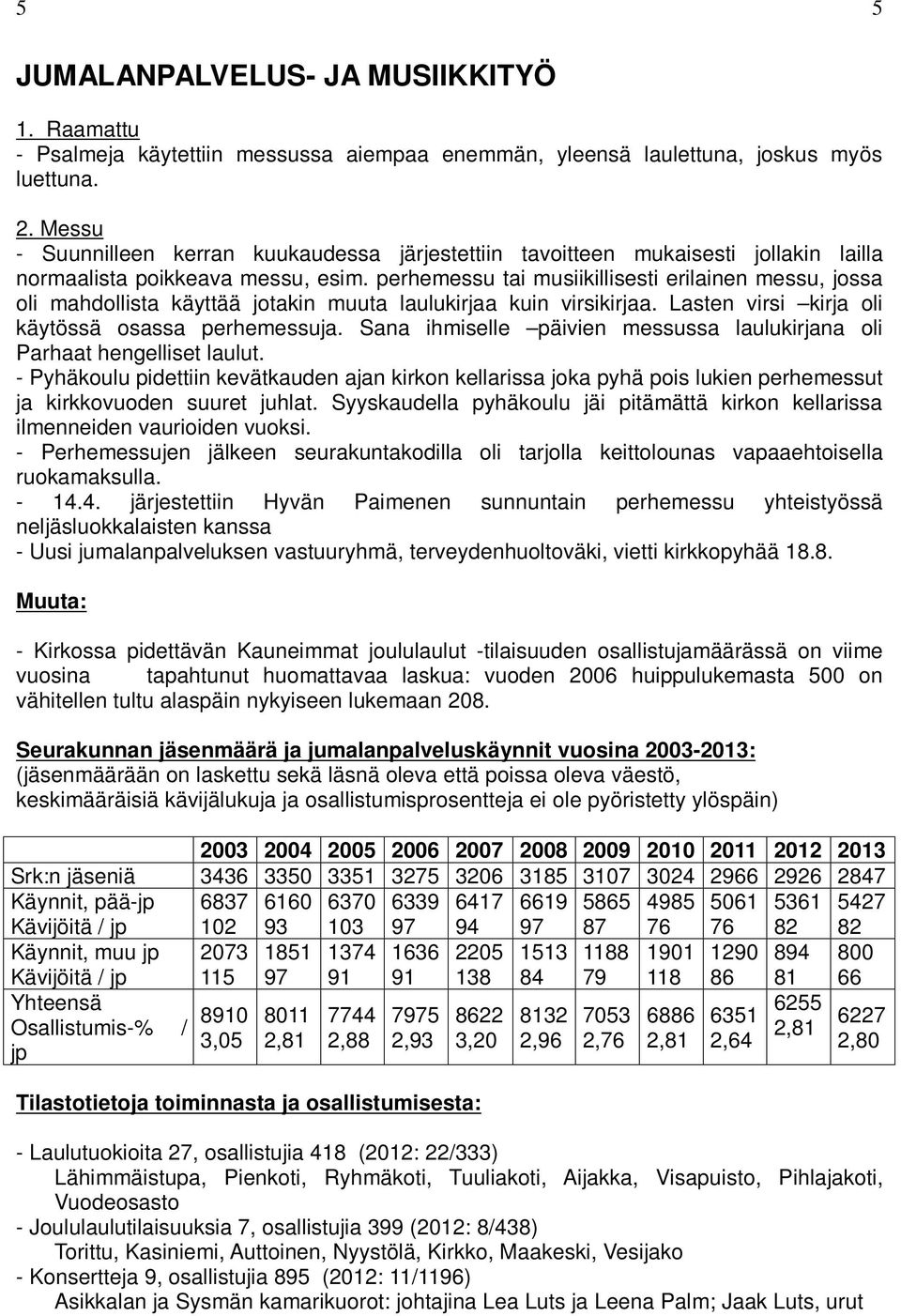 perhemessu tai musiikillisesti erilainen messu, jossa oli mahdollista käyttää jotakin muuta laulukirjaa kuin virsikirjaa. Lasten virsi kirja oli käytössä osassa perhemessuja.