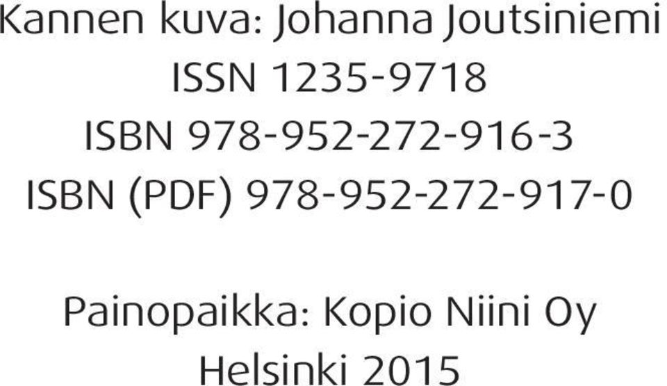 978-952-272-916-3 ISBN (PDF)
